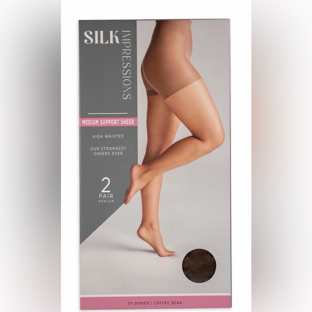 🌴SILK Impressions Rich Tan Sheer Light Support Pantyhose XXL(Rich Tan) 2pr